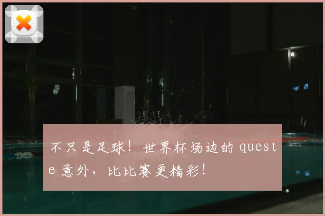 不只是足球！世界杯场边的 queste 意外，比比赛更精彩！